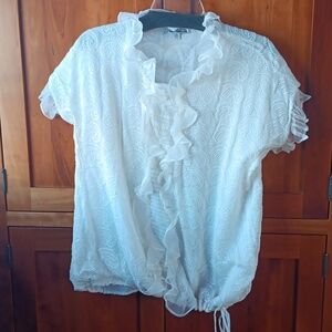 BLUE TASSEL: 100% Silk Blouse